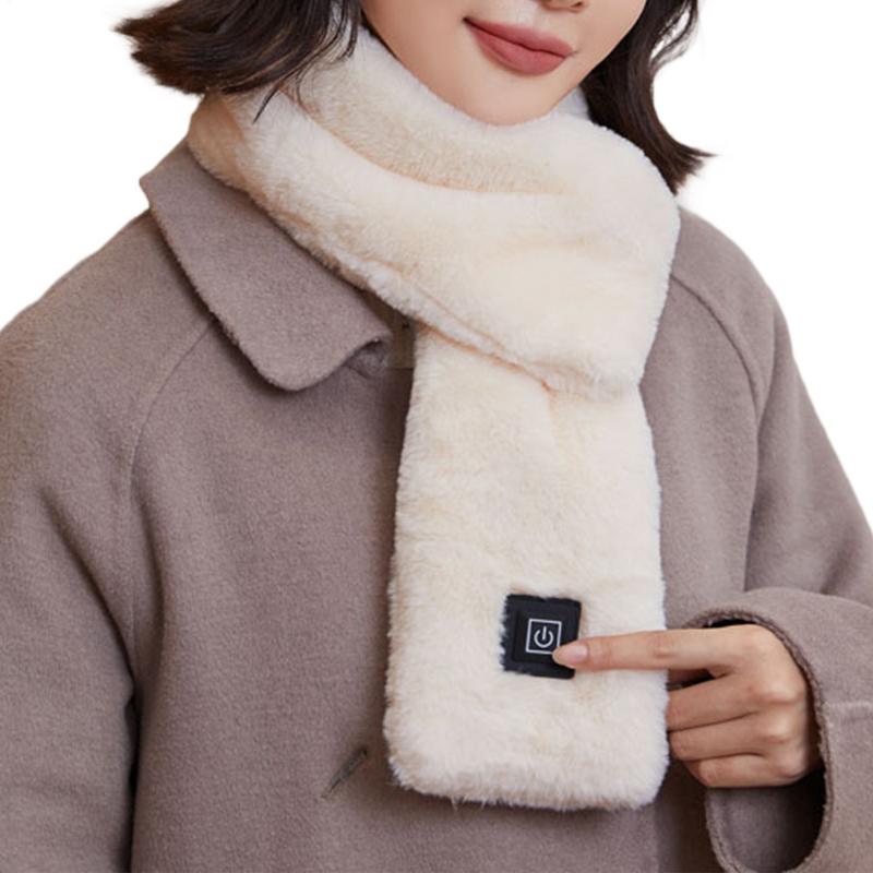Winter Electric Heated Scarf, USB Rechargeable 3 gear Temperature Control Neck Wrap Warmer Bib Heated Scarf for Men Women