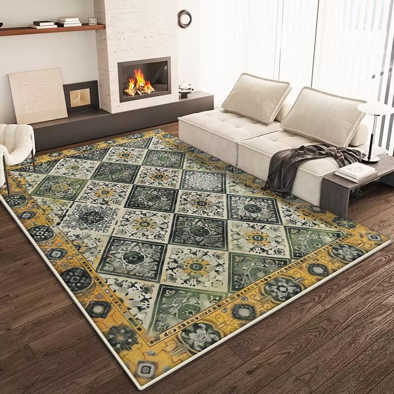 Ethnic Retro Hotel Large Area Carpets Living Room Carpet High Quality Bedroom Decor Rugs Lounge Rug Home Decoration Floor Mat