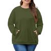 Plus Size Sweatshirt For  Women Oversized Crewneck Long Sleeve Pullover Tops