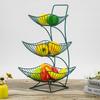 European Style Three-Tier Fruit and Snack Storage Rack for Living Room Coffee Table