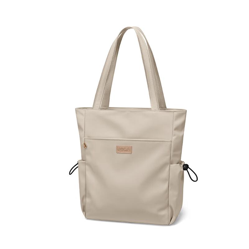 GOLF Shoulder Bag, Handbag, Large Capacity, Canvas Bag, Water-Resistant Tote Bag, Apricot Color