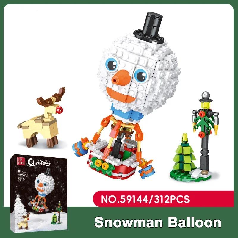 TOYLINX Model DIY Set Blocuri de Construcție de Crăciun Jucărie pentru Copii Blocuri de Construcție Ornament de Birou Decor pentru Camera Copiilor Cadouri