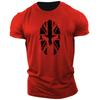 Men's 3D Short Sleeved T-shirt with Spartan Pattern