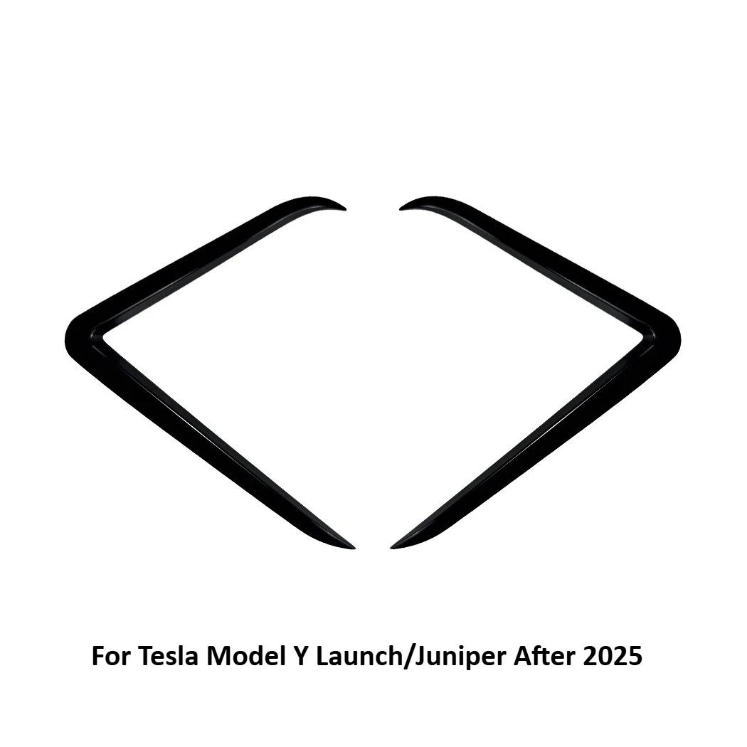 

Front Bumper Cover for Tesla Model Y Juniper 2025 Car Accessories Eyebrow Wind Knife Fog Lamp Sticker ABS Spoiler Blade Trim