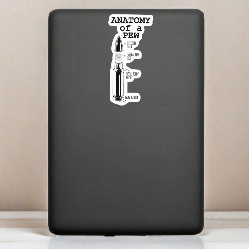 1pc Anatomy Of A Pew Sticker - Funny Military Decal For Laptops, - Waterproof Vinyl Decal - Quirky, Fun Design Ideal For Music And Humor Enthusiasts
