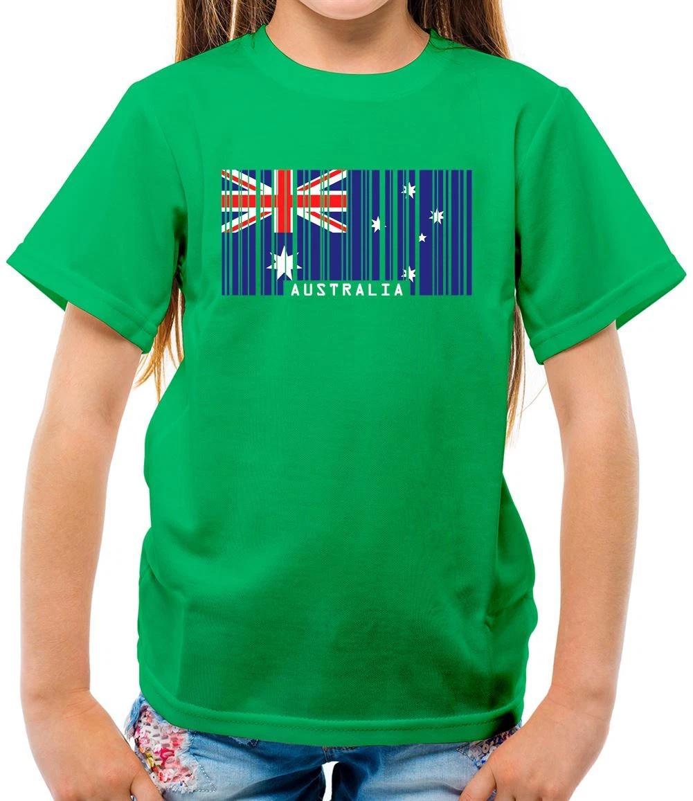Australia Barcode Flag - Kids T-Shirt - Oz Canberra Flags Country 140