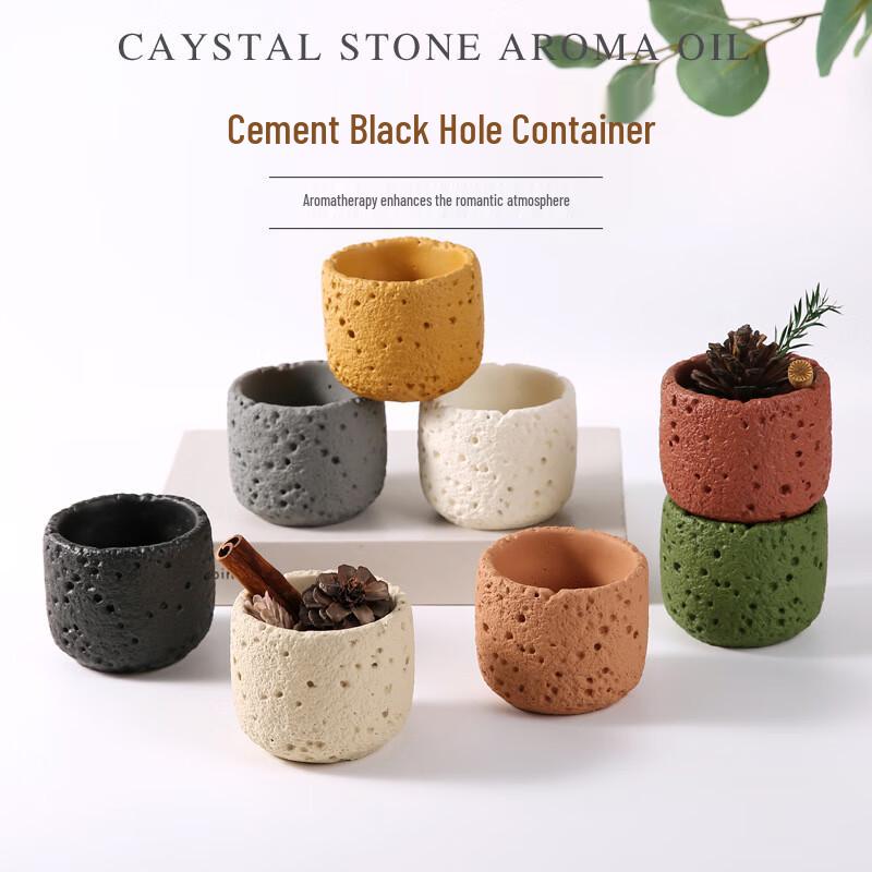 Miaoyijia Cement Texture Flameless Candle Holder