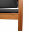 Garden Chair with Cushion Brown 50 X 50 X 91 Cm Solid Acacia Wood