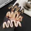 1pc New Acetic Acid Shark Clip High Quality Metal Grip Clip Wave Fashion Hair Grip Women's Premium Sense