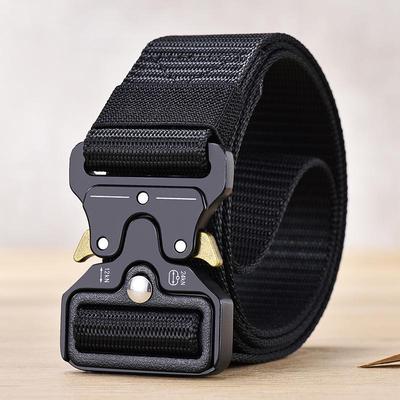 Cinturón de Lona Táctico Cobra para Hombre con Hebilla de Aleación - Cinturón Funcional de Nailon para Trabajo al Aire Libre