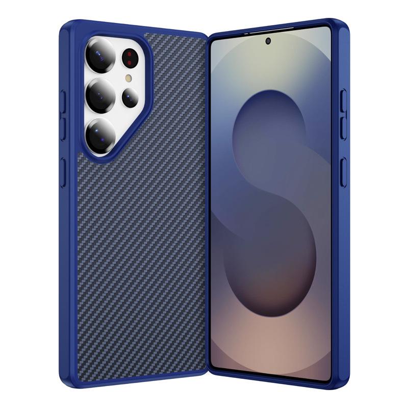 Samsung S25 Ultra Carbon Fiber Magnetic Case - Compatible with S24, S25, S23Plus, S21+ with Skin-like Feel