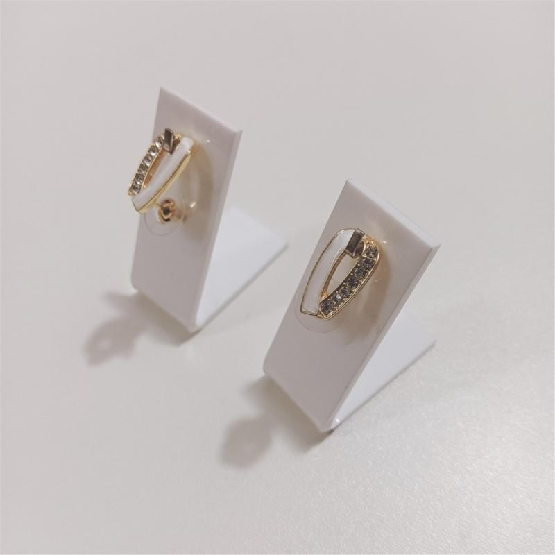 10Pcs Multipurpose L Shape Acrylic Earring Holders For Efficient Space Saving Jewelry Display At Homes Or Store
