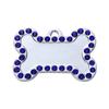 Custom Dog & Cat Name Tags with Bling-bling Rhinestone Bone Shape Colorful Decoration Alloy Material Sublimation ID Engraving