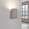 Modern taupe wall sconce, corrugated tube, 10 cm, top and bottom, 1xGU10 10W KARBON, Sollux Lighting