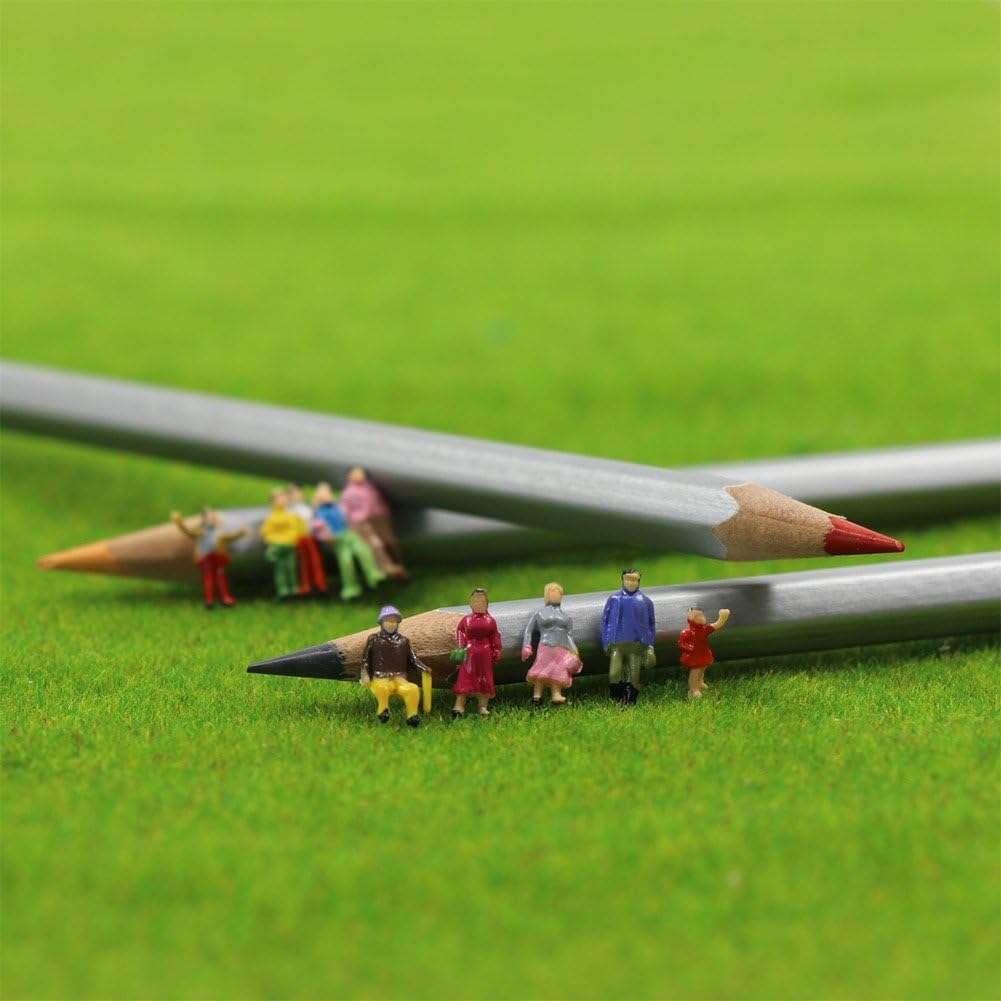 Set mit 100 Menschenmaßstäblichen bemalten Menschenmodellen für Szenerien, Bau-Bildungs-DIY-Figuren, 1150 (11-12mm), Sammlung, Figuren, Züge, Dioramen,