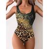 Nové Sexy Tištěné Bikiny Tie Dye Leopardí Vzor Dámské Jednodílné Plavky
