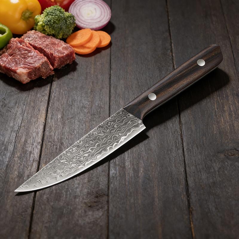 Damascus Steel Kitchen Knife Boning Paring Utility Knife Chef Knife For Fruit Vegetable Meat Fishing Cutting Tools