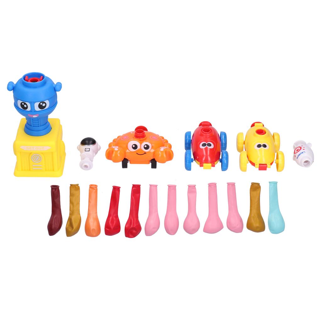 Inertia Air Power Balloon Car Balloon Launcher Tower Toy Educational Science Experiment ToyYellow