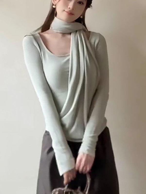 Stilvolles Damen-Langarm-Trägertop - Figurbetont, Lässig & Süß für Herbst/Winter