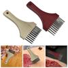 Practical Meat Tenderizer Tool with Stainless Steel Pin Wood Handle for Beef Chicken Steak Food Processing