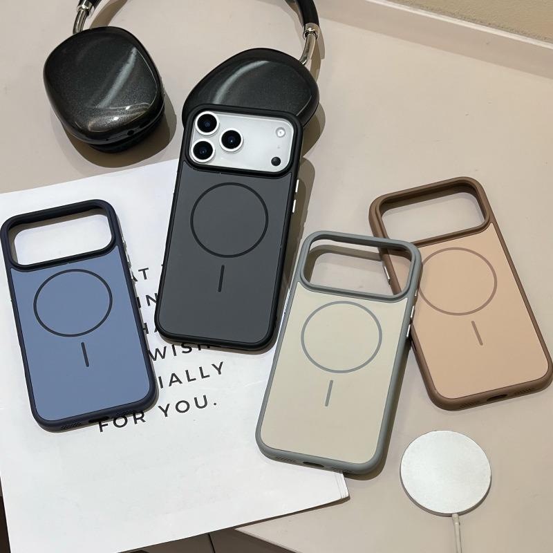 Big Window Liquid Silicone For Magsafe Phone Case For iPhone 17 Air 16 15 14 13 Pro Max Official Soft Protector Shockproof Cover