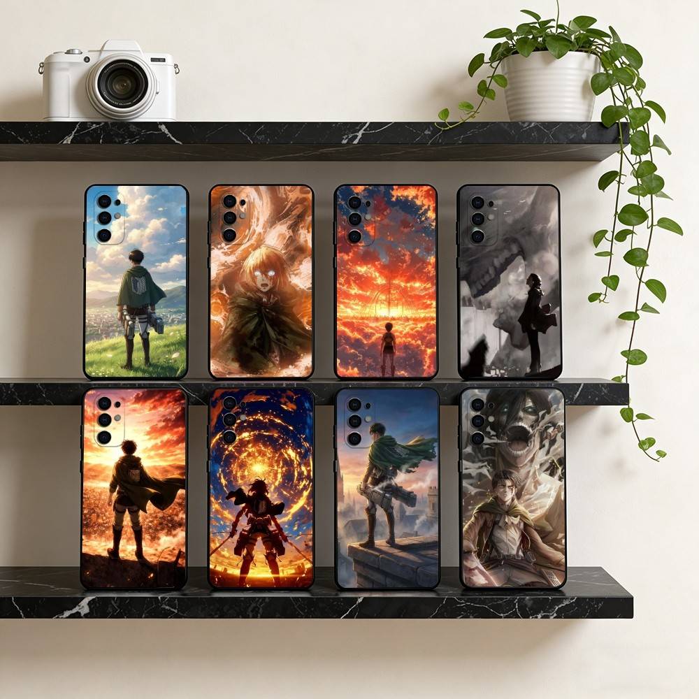 Anime Attack on Titan Phone Case For Samsung S25,S24,S21,S22,S23,S30,Ultra,S20,Plus,Fe,Lite,Note,10,Black Cover