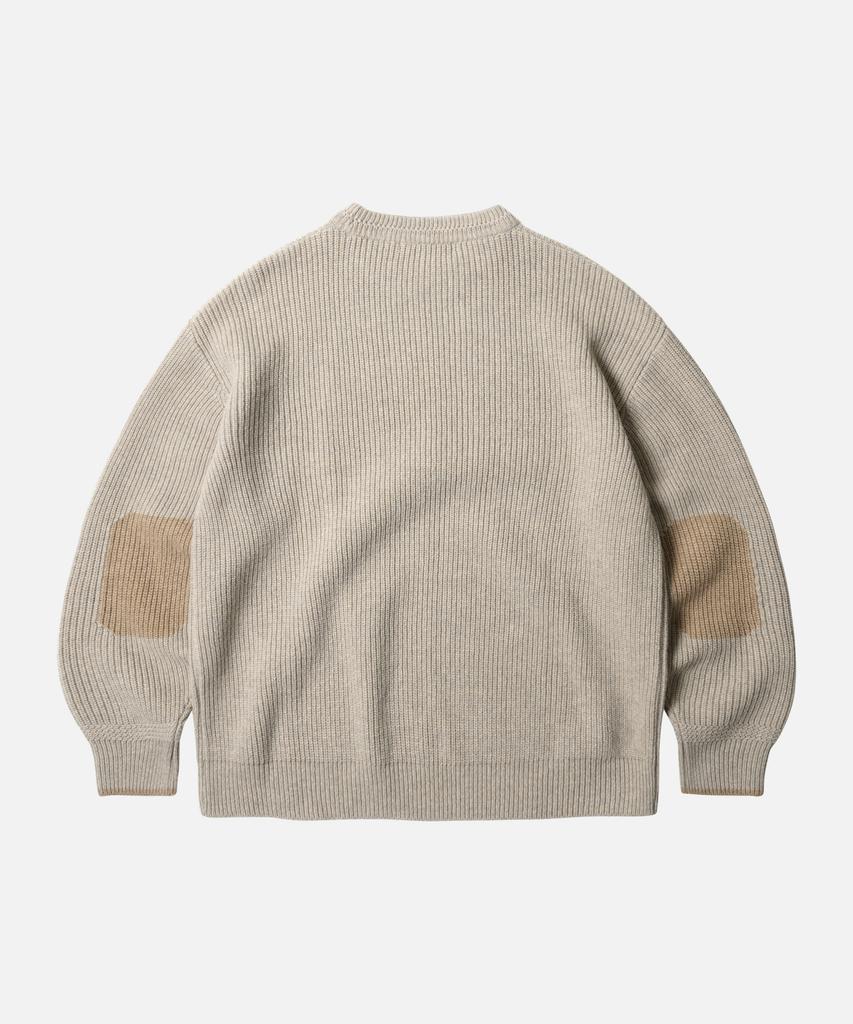 FRIZMWORKS Patch Round Pullover Knit _ Oatmeal
