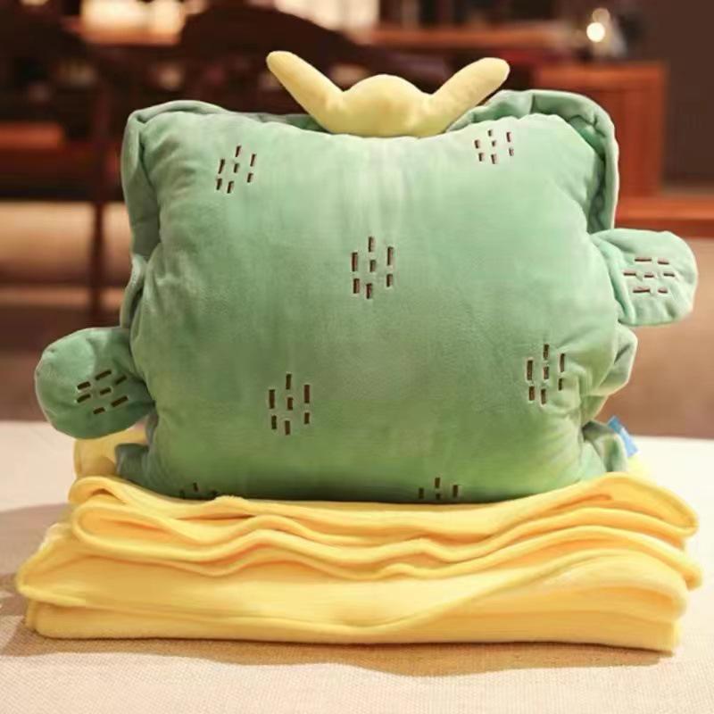Car Cartoon Multifunction Pillow Blanket & Hand Warmer Combo.