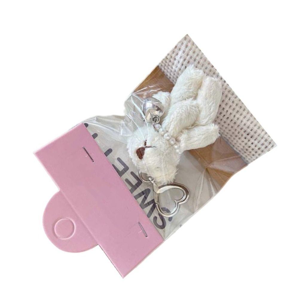 New Cute Rabbit Keychain Creative Gifts School Bag Keychain Cartoon Hanging Decoration Car Key Ring