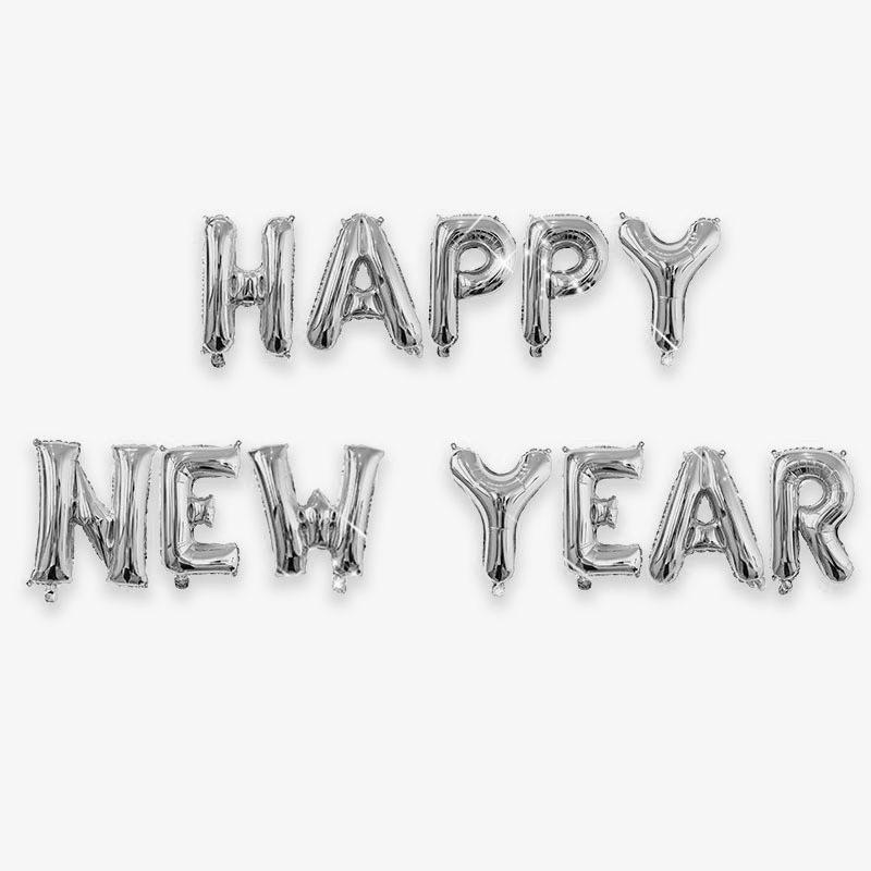 2026 Happy New Year Metallic Foil Balloons Festive Decor For Parties Celebration Home Decoration