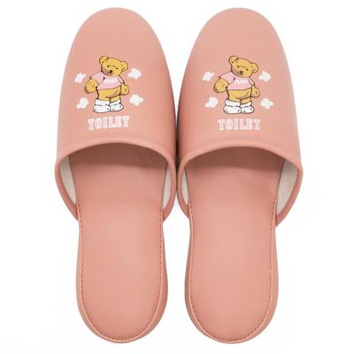 Okumura Toilet Slippers Bear Toilet M Pink AAAM6901PI Easy To Clean Retro and Cute