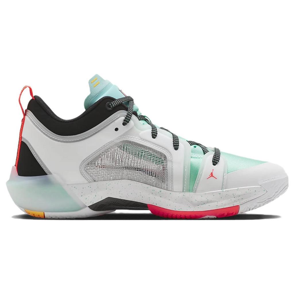 Guo Ailun x Air Jordan 37 Low PF Silver Island Green Unisex Sneakers White Metallic-Silver Black FB8486-130