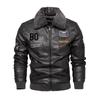 2026 Men Pu Leather Jacket Fashion High-Quality Detachable Fur Collar Coats Autumn Winter Men Thick Coat Embroidered Jackets Men Clothing