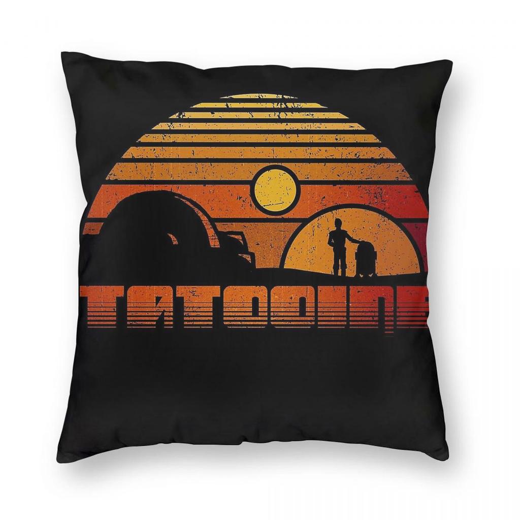 Setting Suns Tatooine Square Pillowcase Polyester Linen Velvet Printed Zip Decor Throw Pillow Case Car Cushion Cover
