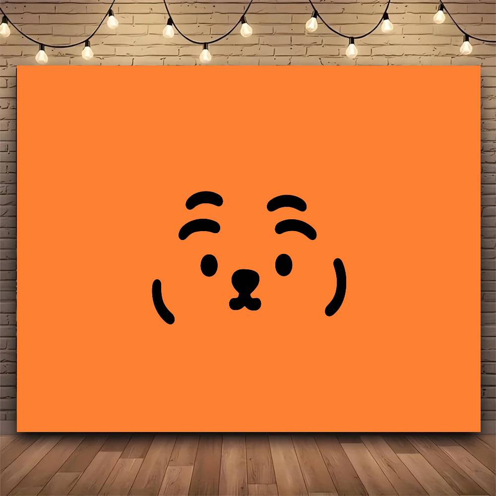 

Cartoon Funny Cute MMUZIKS TIGER Tapestry Print Large Tapestry Wall Hanging Wall Tapestry Decor Living Room Bedroom Home 74x94cm(29x37in)