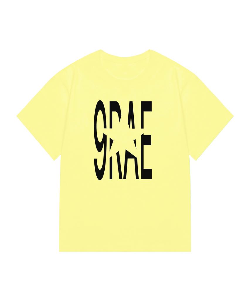 GRAVER [Woman] 9Rae Star Slim Short Sleeve Tee_Yellow