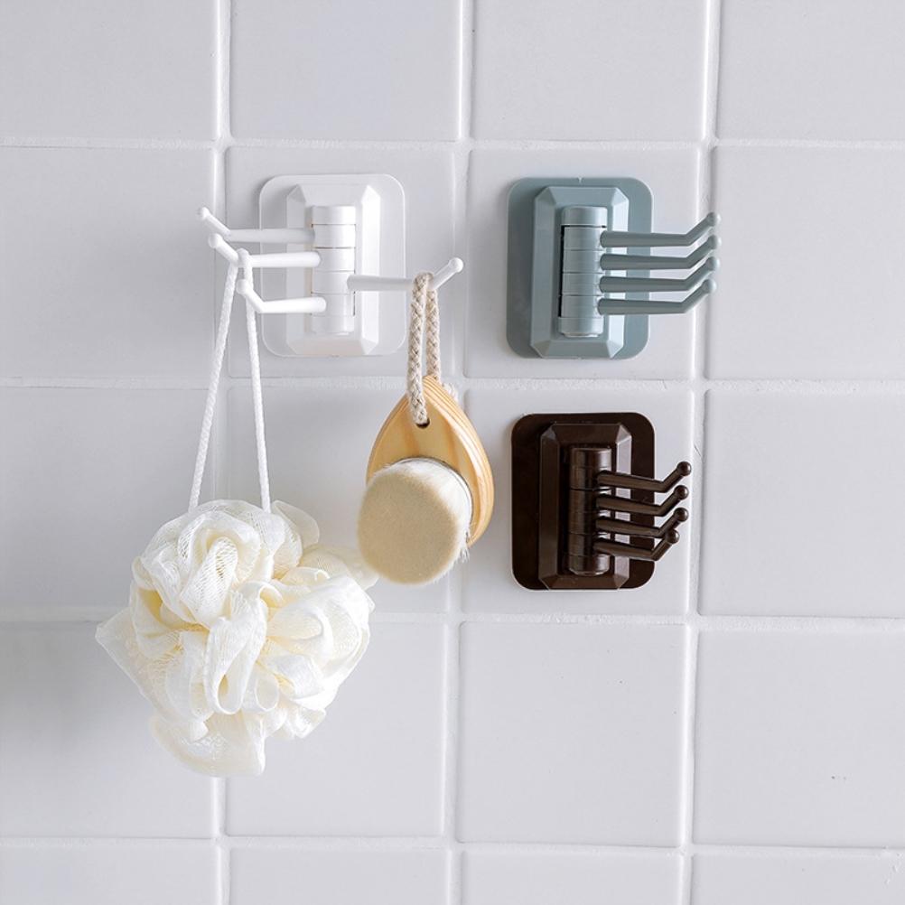 Rotate Sticky Hook Household Strong Punch Free Hook Multifunctional Hook Rack for Bathroom Wall Sticker Hook
