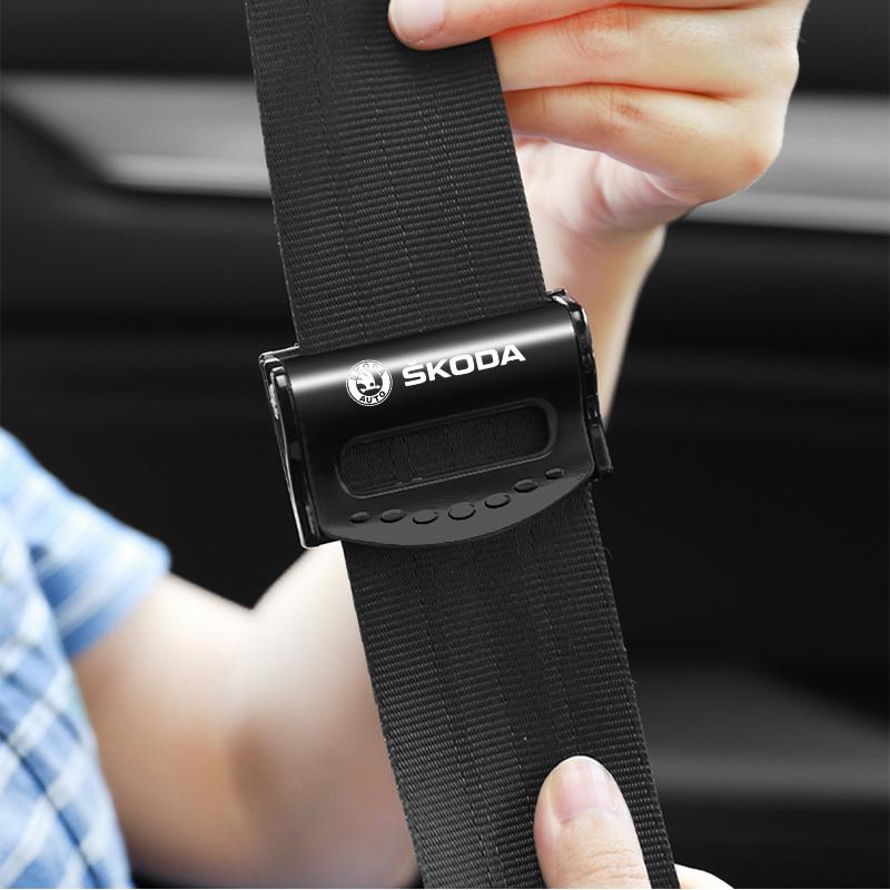 Car Seat Belts Clips Safety Adjustable Stopper Buckle Clip For Skoda Fabia Kodiaq Kamiq Superb Yeti Octavia Enyaq Rapid Karoq Derivati