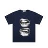 Retro Simple Sexy Lips Print Summer Cotton T-Shirt Fashion Men Clothing Fashion Tops Tees Men Casual Solid Color Streetwear Tops