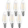 E14 European Base LED Candelabra Light Bulbs 25W Equivalent, 110V 2700K Warm White E14 Led Bulbs 2W 250LM for Turkish Lamp, European Chandeliers,