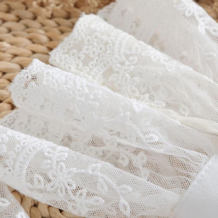 Lightweight Lace Wrist Sleeves Decorative Stretchy Design For Summer Outings Casual Outfits White