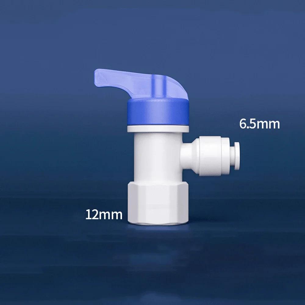 1/4" 3/8" OD Tube Tap Shut Off Ball Valve POM Quick Fitting Connector Tee Elbow Reducer Aquarium RO Water Filter Reverse Osmosis