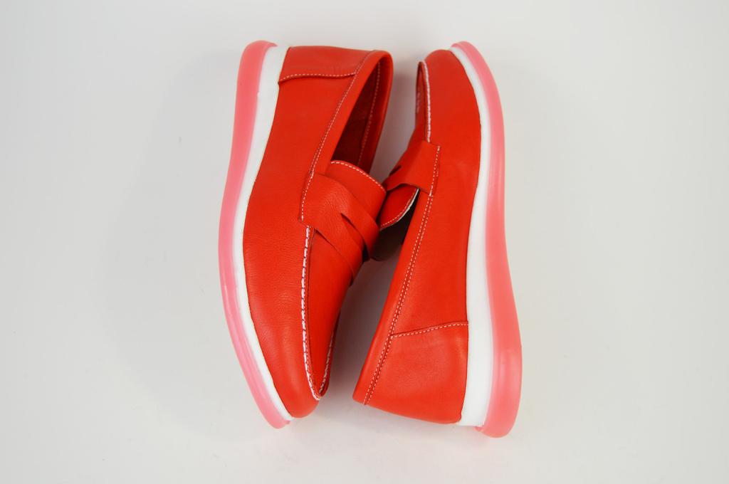 Derem 4063 36 Red Leather Loafers
