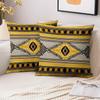 1 Pieces Yellow Brown Patterned Throw Pillow Decorative Cushions Polyester pillowcase, sofa  cushion cov Headboard Pillow