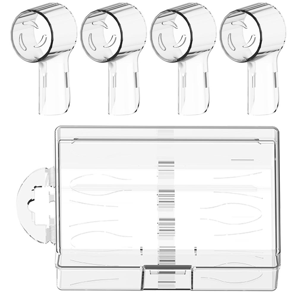 

Дорожный футляр для насадок зубной щетки и пылезащитный колпачок для насадок, Совместим с электрическими зубными щетками Oral B серий iO, Pro 1000 1500