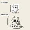 Fun Cartoon Cat Car Fuel Tank Decoration Stickers