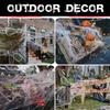 WTEMPO Halloween Spider Web Decorations Stretchy Cobwebs with 20 Black Fake Spiders Ideal for Halloween Indoor and Outdoor Party Supplies