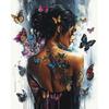 GATYZTORY Painting By Number Girl Portrait Kits DIY Frame Drawing On Canvas Flower Picture HandPainted Gift Home Decoration