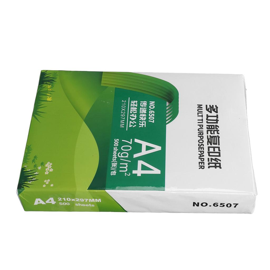 500 Sheets A4 Copy Printer Paper Wood Pulp Blank Duplicating Paper Multipurpose White Draft Papers