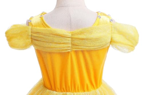 Dressy Daisy Girls' Princess Dress-Up Costume, Halloween and Christmas, Butterfly Decor, Children's Dress, Age 2, Yellow